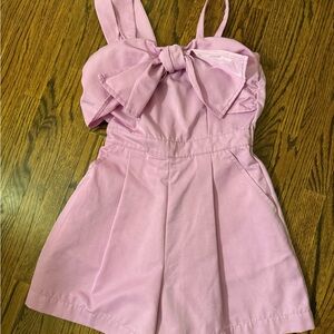 Pink Kids Bow Romper